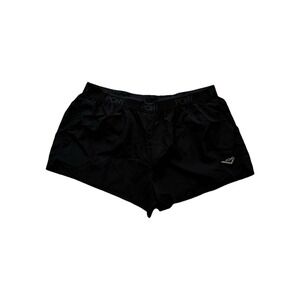 Gym Athletic Shorts Women's XL‎ Black Double Layer Pony Low-Mid Rise
